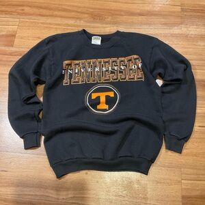 Vintage 90s TULTEX Tennessee University Vols Black Medium Crewneck Sweatshirt